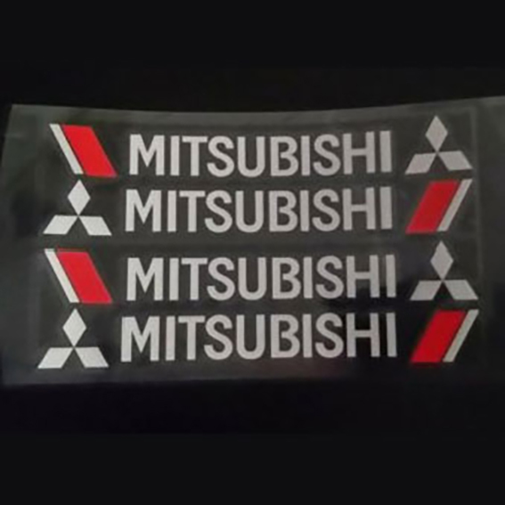 MITSUBISHI　三菱　ミツビシ　ステッカー　４個組(白文字）_画像1
