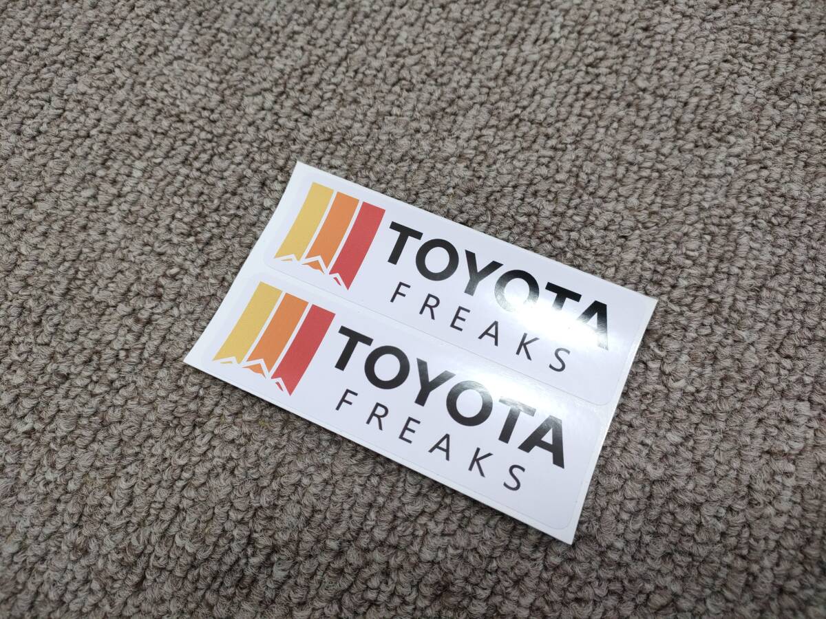 送料無料 TOYOTA FREAKS トヨタフリークス ステッカー S 白 2枚セット ブラック ハイラックス プラド RAV4_画像3