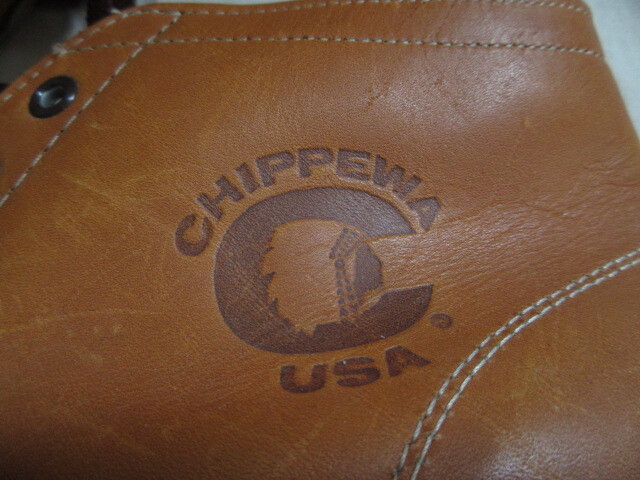  super-discount!USA made Vintage CHIPPEWA Chippewa 3 hole Work boots 8D new goods DEADSTOCK dead stock VINTAGE 80S 70S black tag BOOTS