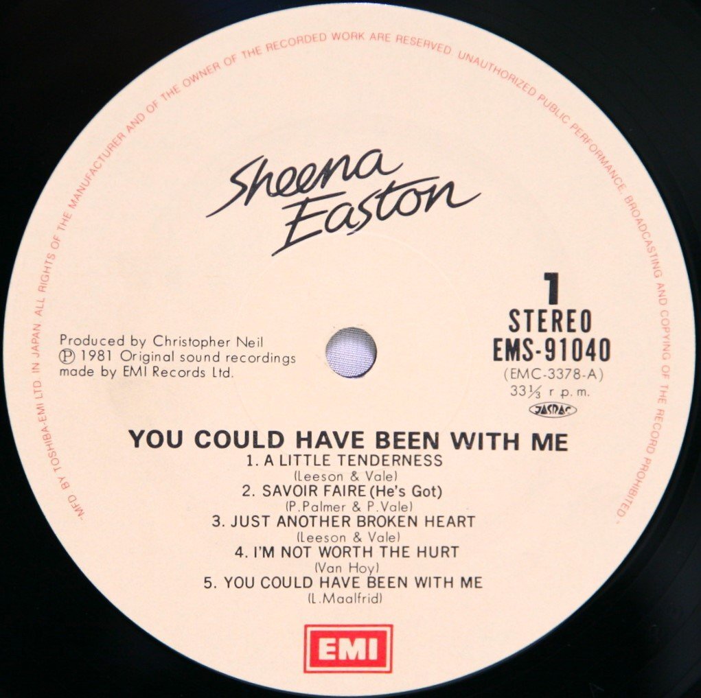 中古LP 「You Could Have Been With Me / 涙のブロークン・ハート」 Sheena Easton /シーナ・イーストン 　帯付き_画像3