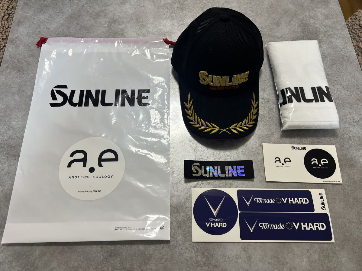 サンライン キャップ 帽子 SUNLINE タオル　ステッカー　エコバック