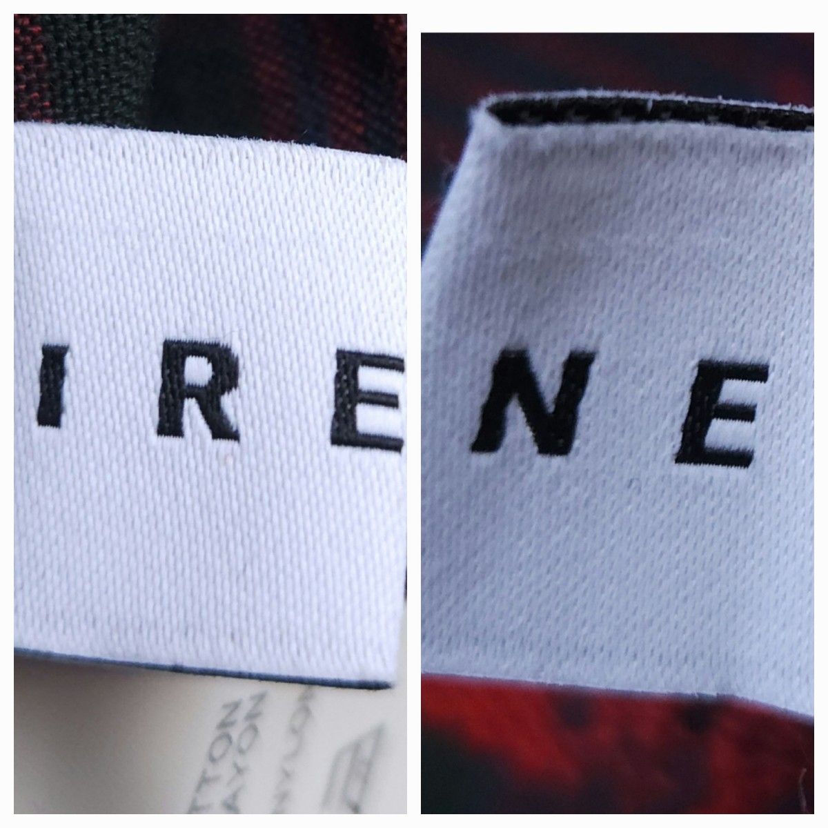 アイレネ IRENE 花柄刺繍 チェックシャツ L~XL 山本美月着用 オシャレ 極美品