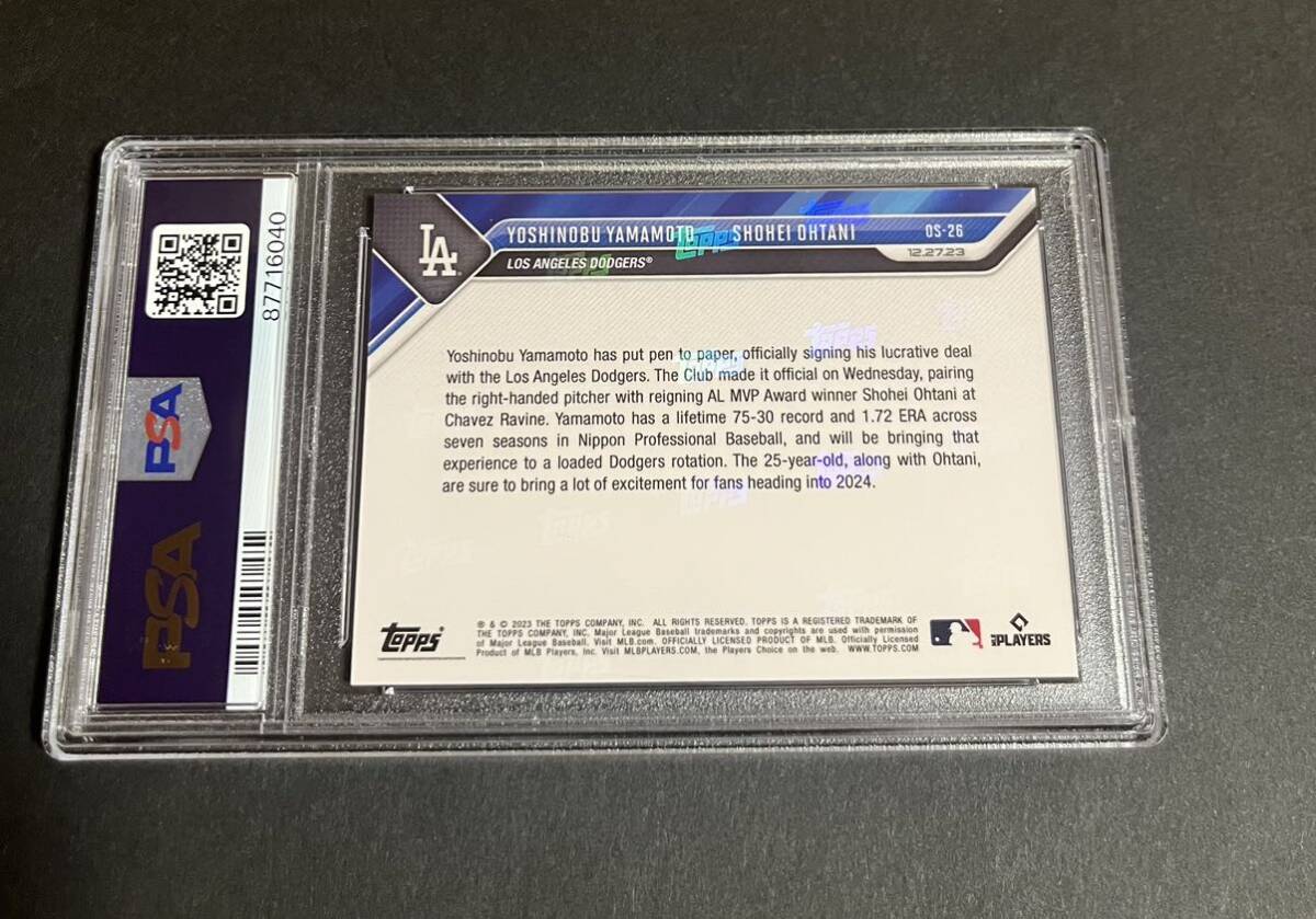 2023 Topps now 大谷翔平 山本由伸 PSA10 Ohtani Shoheiドジャース 入団会見の画像4