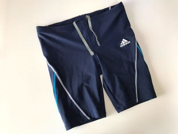 to_0270y * outside fixed form delivery * Adidas lustre navy man ... swimsuit half spats Junior size. 150