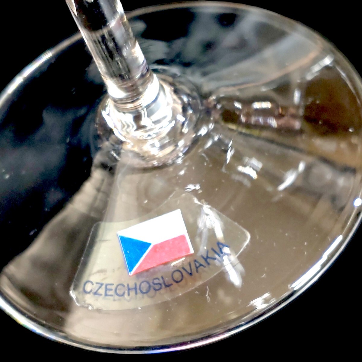 【未使用】ボヘミアグラス ワイングラス 3客セット クリスタル ボヘミアングラスの画像9