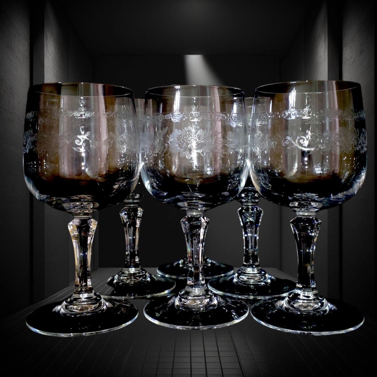 ボヘミアグラス　ワイングラス クリスタルガラス　6客　_画像4