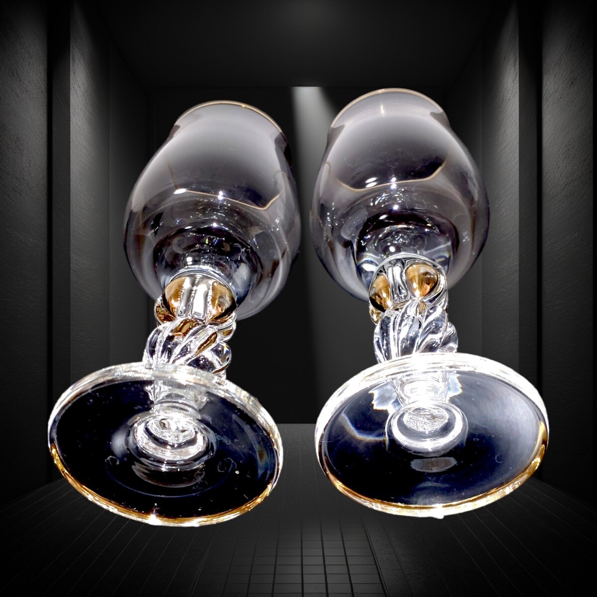ボヘミアングラス ワイングラス ペア ボヘミアグラス クリスタルの画像9