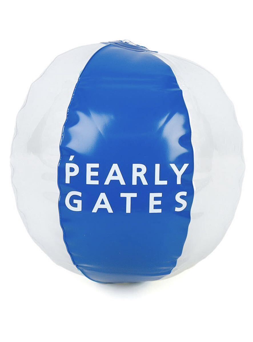 送料無料PEARLY GATESパーリーゲイツ希少SUMMER限定BIG PEARLY GATES浮き輪ハンドル付＋PGニコスマイルBEACHボール(超お買得2点set)新品