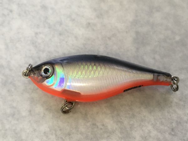 ラパラ X-Rap トゥイッチン マレット 6 レーザー/ブラックバックオレンジベリー Twitchin' Mullet 06 Rapala 塗装ハゲあり (18）の画像1