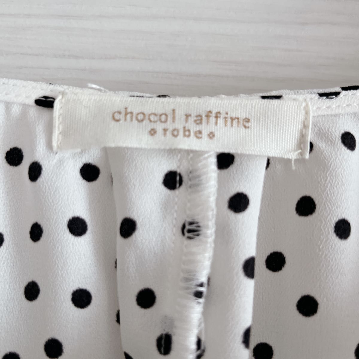 chocol raffine  robe  ドット トップス　フリーサイズ