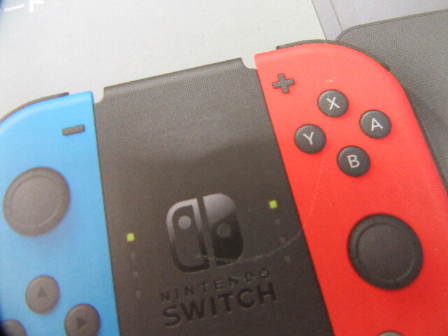 * unused Nintendo Switch body ( have machine EL model ) Joy-Con(L) neon blue /(R) neon red 