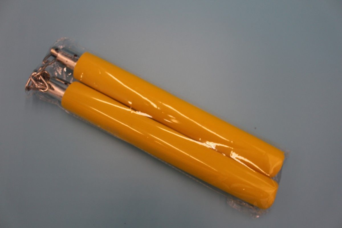 ドラゴンブルースリーウレタンスポンジ製ヌンチャク練習用軽量安全 カンフー 少林寺 黄色