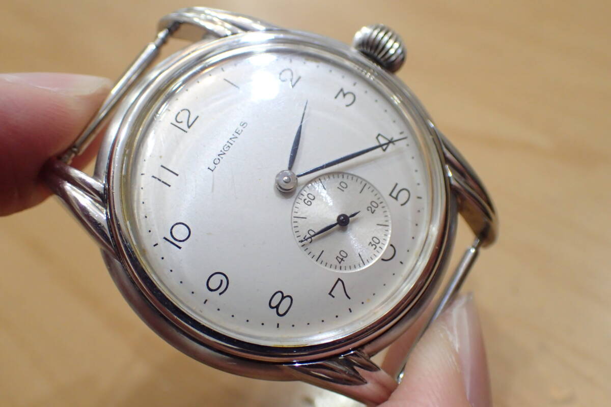 時計店在庫/美品 ◆LONGINES/ロンジン 3363 ◆モニュメント/スモセコ シルバー文字盤 復刻モデル 手巻きメンズ腕時計_画像8