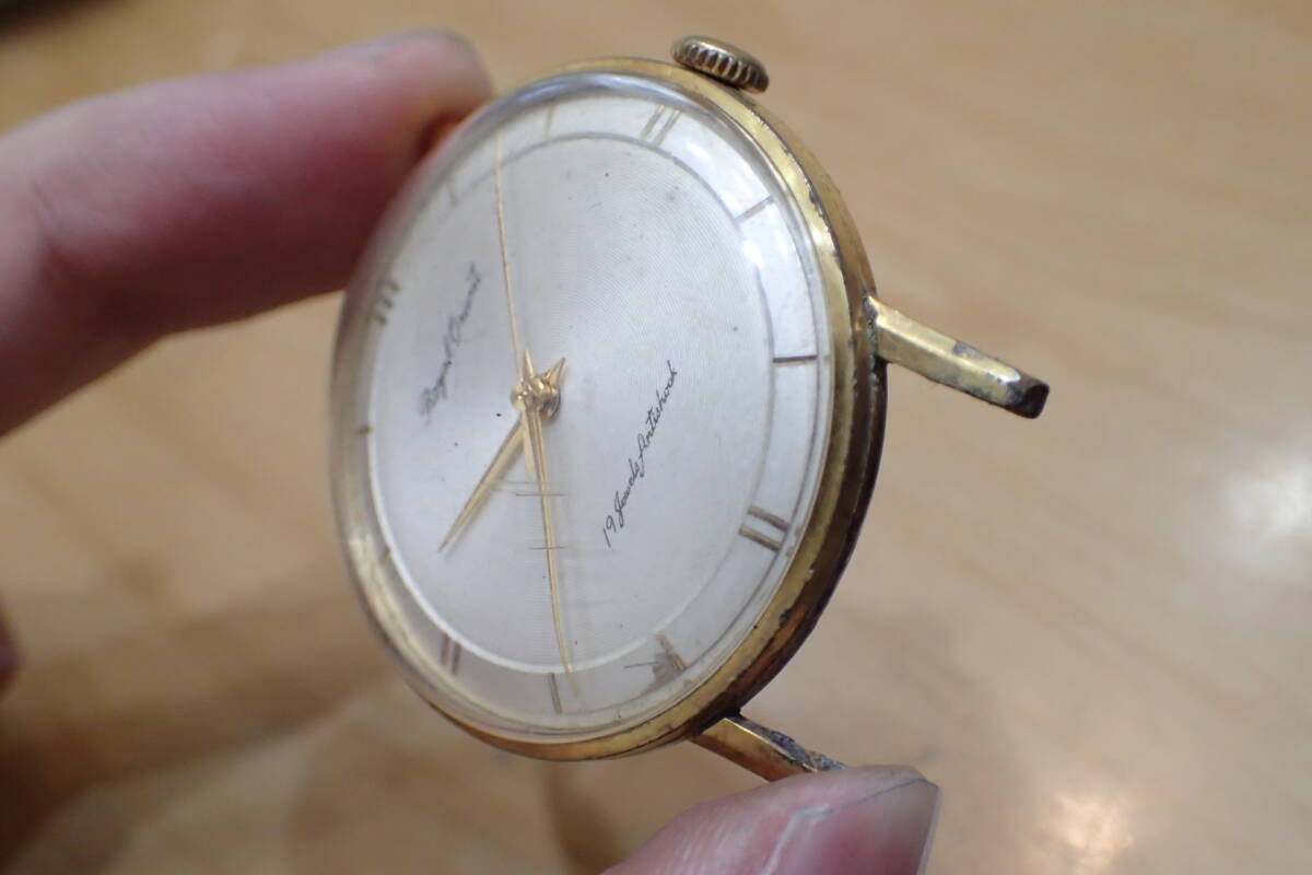 時計店在庫 ロイヤルオリエント/Orient ◆ ゴールド 変わり文字盤 手巻きアンティーク腕時計の画像10