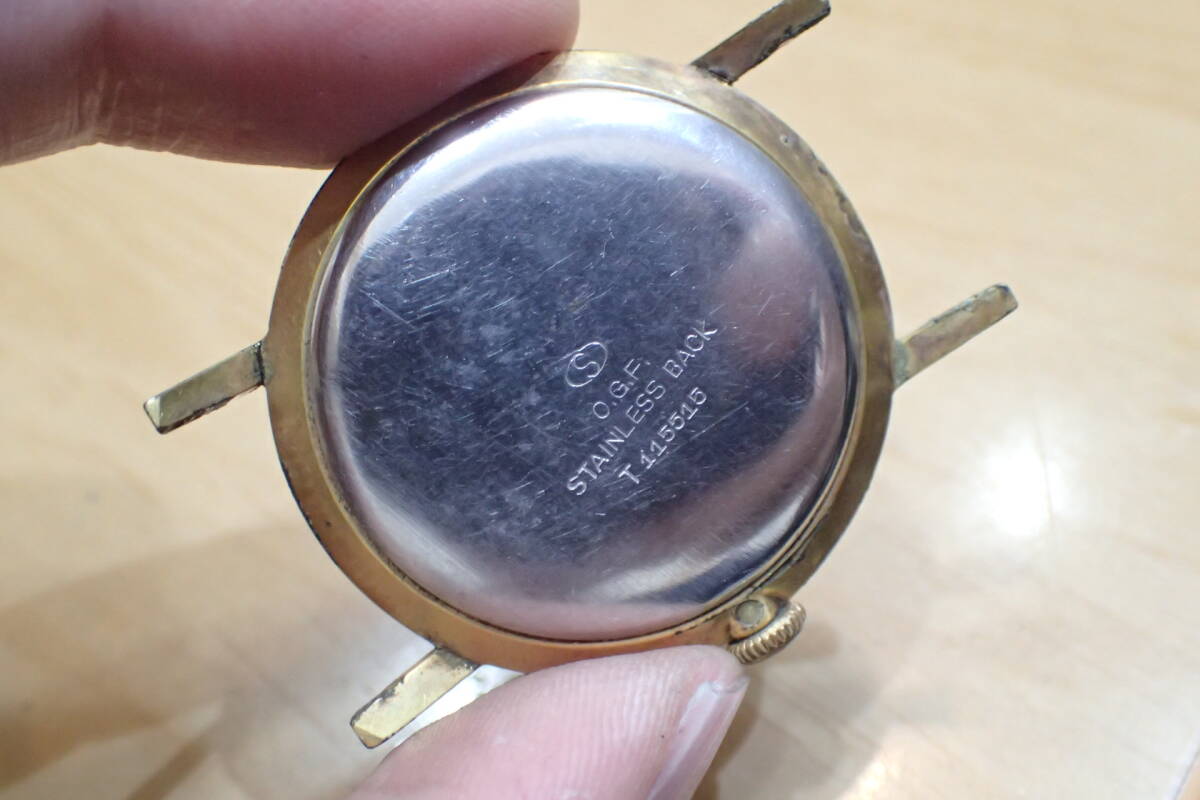 時計店在庫 ロイヤルオリエント/Orient ◆ ゴールド 変わり文字盤 手巻きアンティーク腕時計の画像6