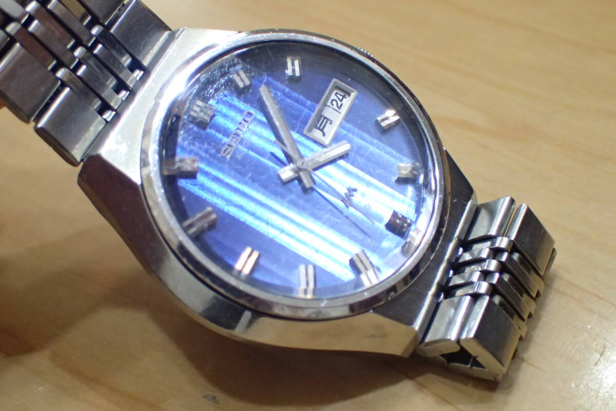 セイコー/SEIKO ロードマチック/LM ◆5606-8061 ブルーグラデーション文字盤/カットガラス メンズ 機械式自動巻き腕時計の画像8