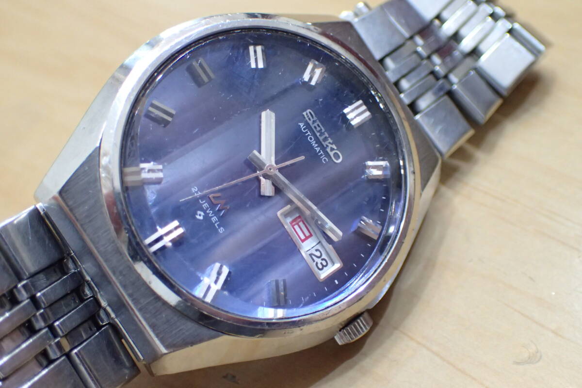 セイコー/SEIKO ロードマチック/LM ◆5606-8061 ブルーグラデーション文字盤/カットガラス メンズ 機械式自動巻き腕時計の画像2