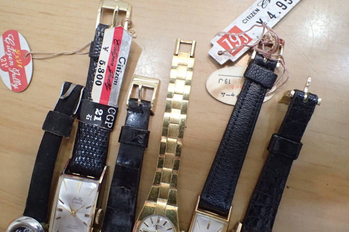 デッドストック/時計店在庫 ◆セイコー/シチズン/ブローバ/ロータリー ◆手巻き レディース腕時計 まとめて6本セットの画像2