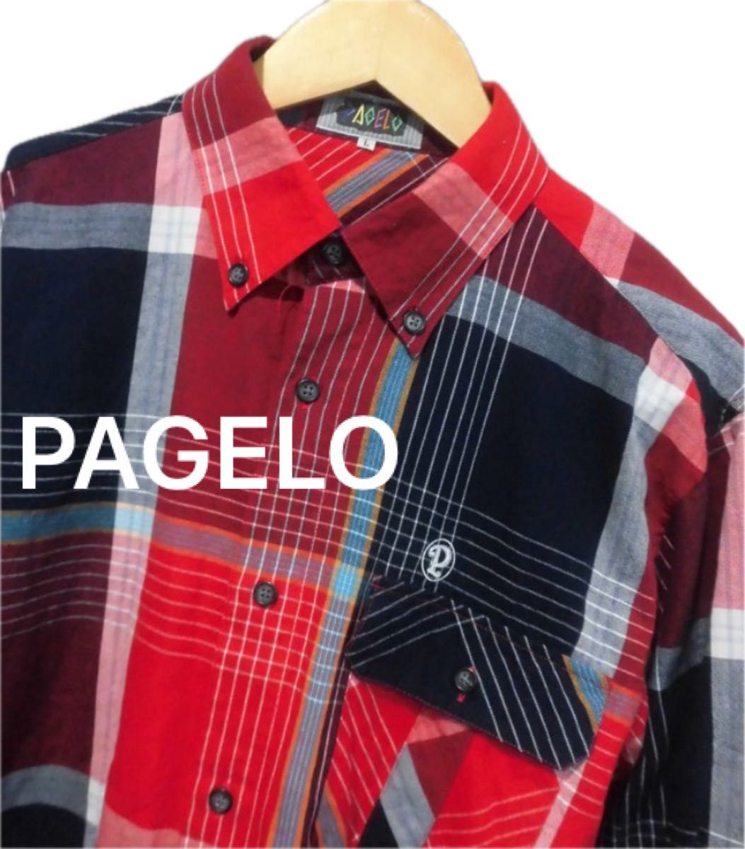 PAGELO コットンボタンダウンシャツ（メンズ Lサイズ）未使用に近い美品