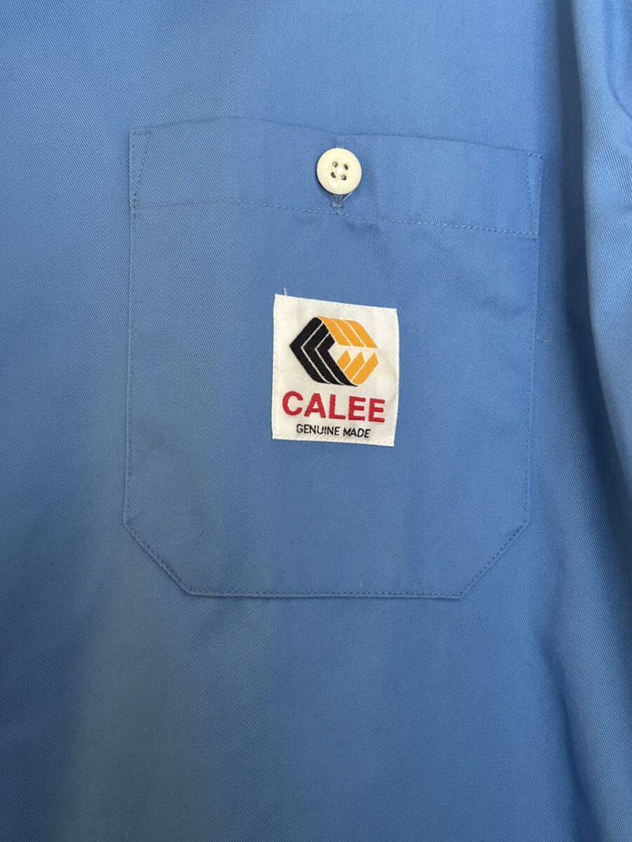 キャリー　ワークシャツ Mサイズ　ブルー　長袖シャツ SHIRT CALEE_画像3