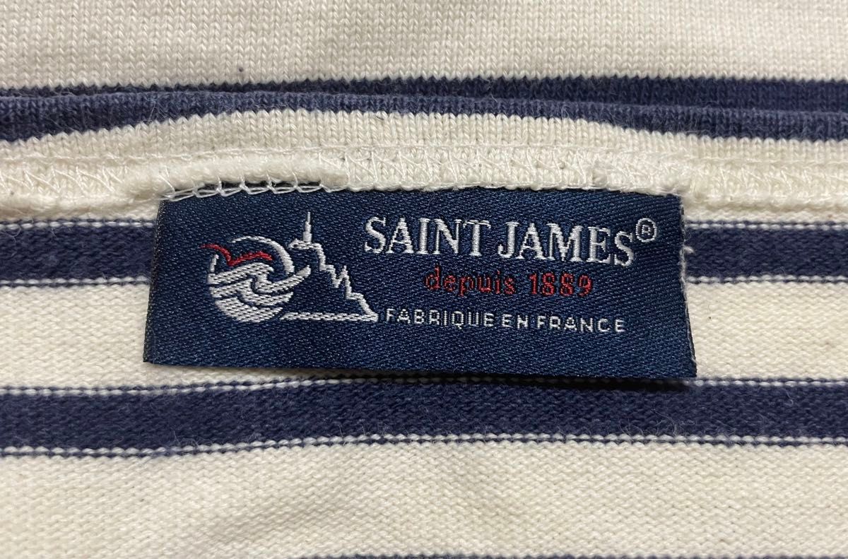 セントジェームス SaintJames 刺繍ロゴ ウエッソン T0 XS XXS ボーダー フランス製 バスクシャツ カットソー