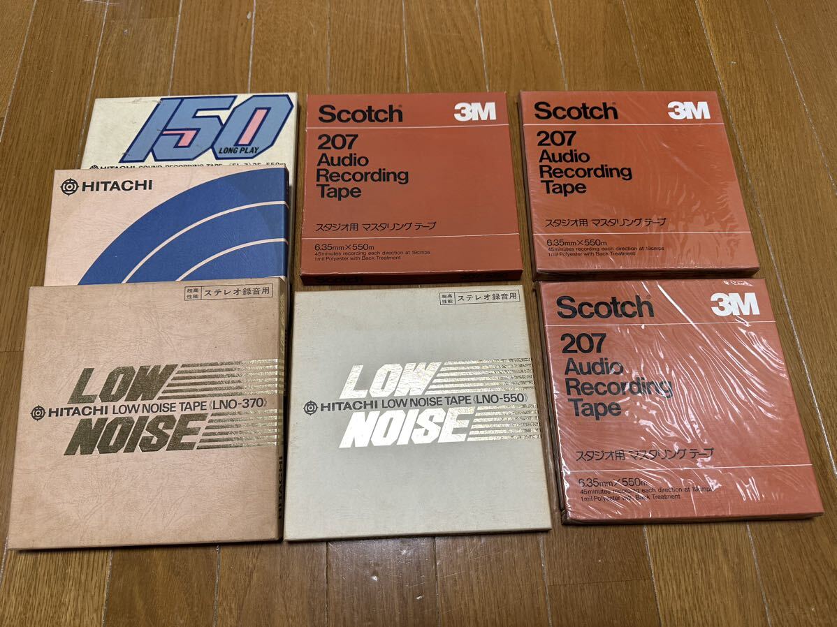 Scotch 207 スコッチ オーディオレコーディングテープ 日立 LNO-550 LNO-370 オープンリールテープ リールテープ いろいろ まとめ 7点_画像1