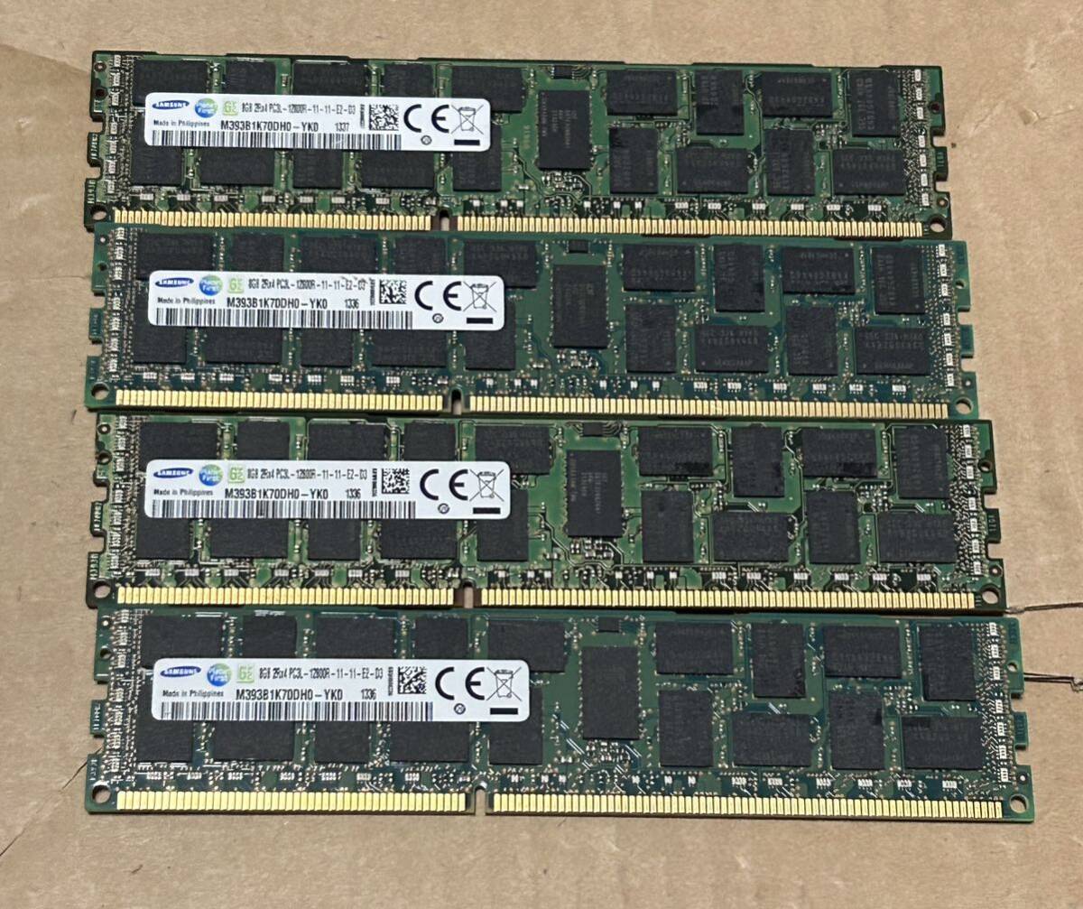 32GB【8GB *4枚セット】 Samsung/8GB 2Rx4 PC3L 12800R サーバー　DDR3メモリー_画像2