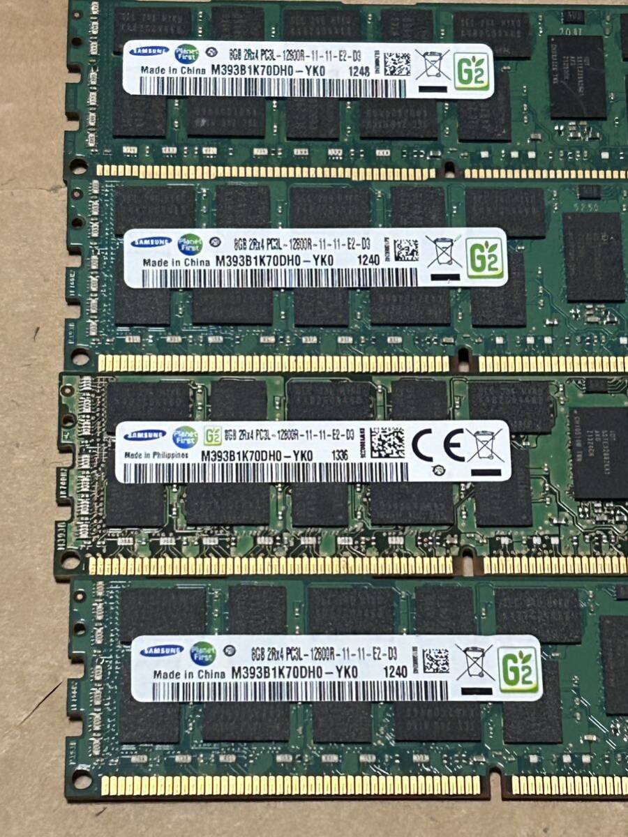 32GB【8GB *4枚セット】 Samsung /8GB 2Rx4 PC3L 12800R サーバー DDR3メモリ の画像1