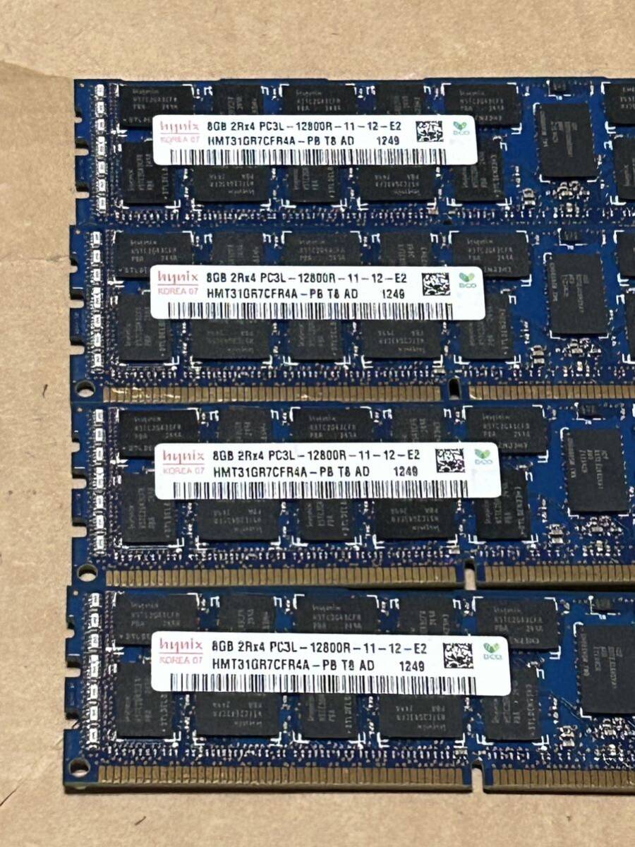 32GB【8GB *4枚セット】 hynix /8GB 2Rx4 PC3L 12800R サーバー DDR3メモリの画像1