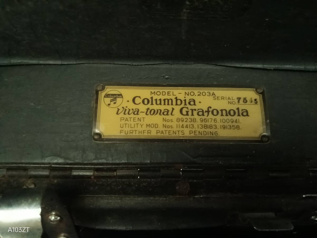 の39 レトロ　コロンビア蓄音機　Viva-tona Grafonola MODEL-NO203A　音出し確認済