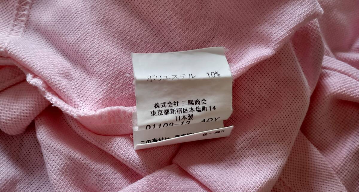 古着 半袖コットンポロシャツ Burberry LONDON 日本製 メンズ Mサイズ ピンク バーバリーロンドンの画像5