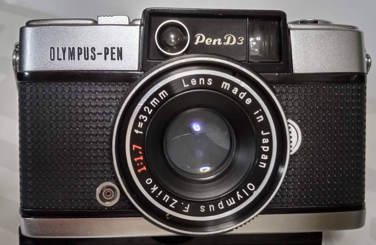 ジャンク品☆ OLYMPUS-PEN D3 F.Zuiko f=32mm 1:1.7☆ケンコーフィルター&カメラケース付 日本製 オリンパスペンD3の画像2