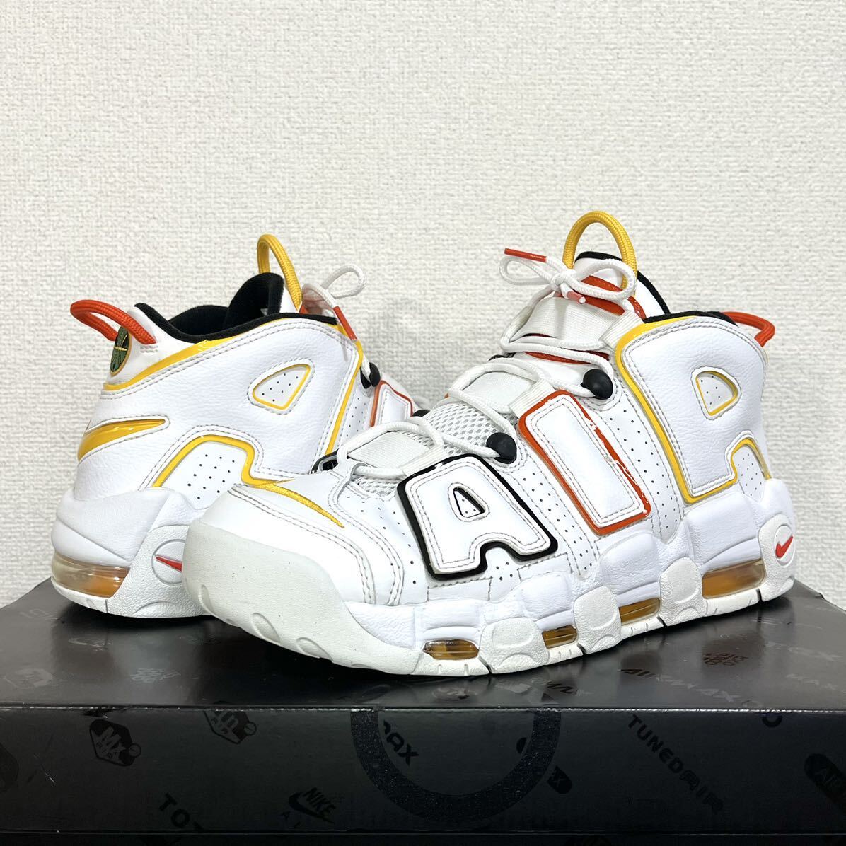 美品希少! NIKE AIR MORE UPTEMPO レイガンズ 27.5cm ナイキ エア モアアップテンポ モアテン dd9223-100 ダンク ジョーダン airmax 95の画像4