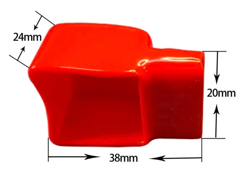 【未使用】 バスバーカバー赤、黒ペアです。LiFePo4 バッテリー 280Ahなど リン酸鉄リチウムイオン電池 の端子の保護に の画像2