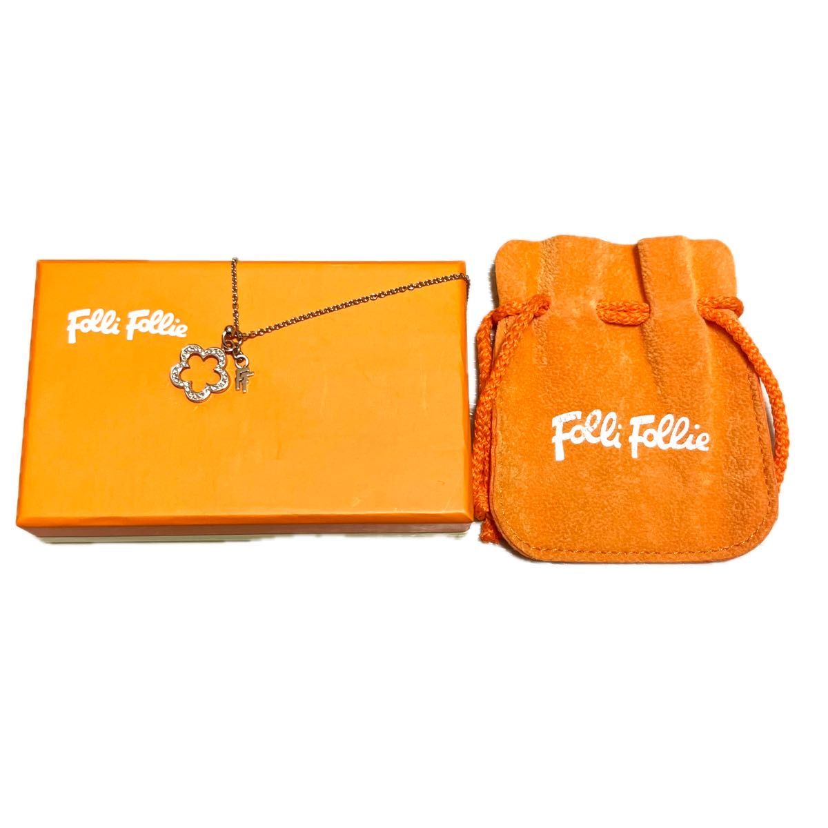【値下げ中！】 Folli Follie フォリフォリ ネックレス フラワー 花 ピンクゴールドカラー 外箱巾着袋付属