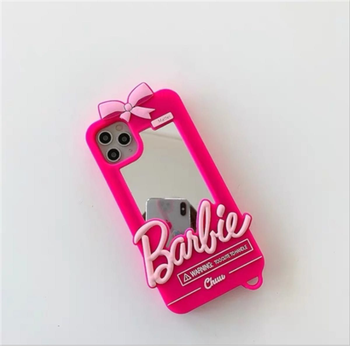 Barbie鏡スマホケースiPhoneカバーiPhone15【鏡のフィルムを剥がしてご使用ください】