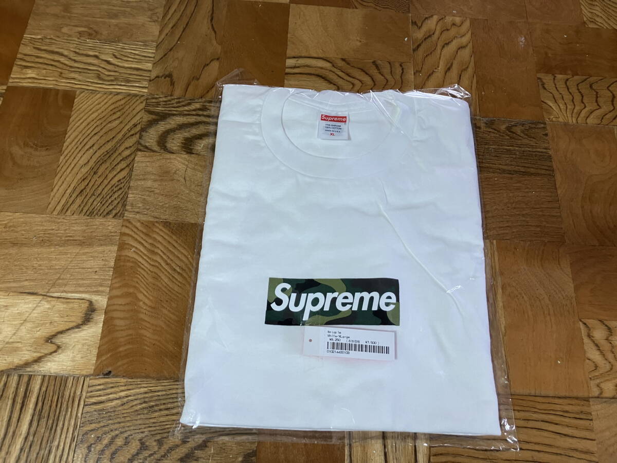 送料無料 新品未開封 XLサイズ white Supreme 2023 AW Box Logo Tee シュプリーム north face ボックス ロゴ ノース 白　ホワイト_画像1