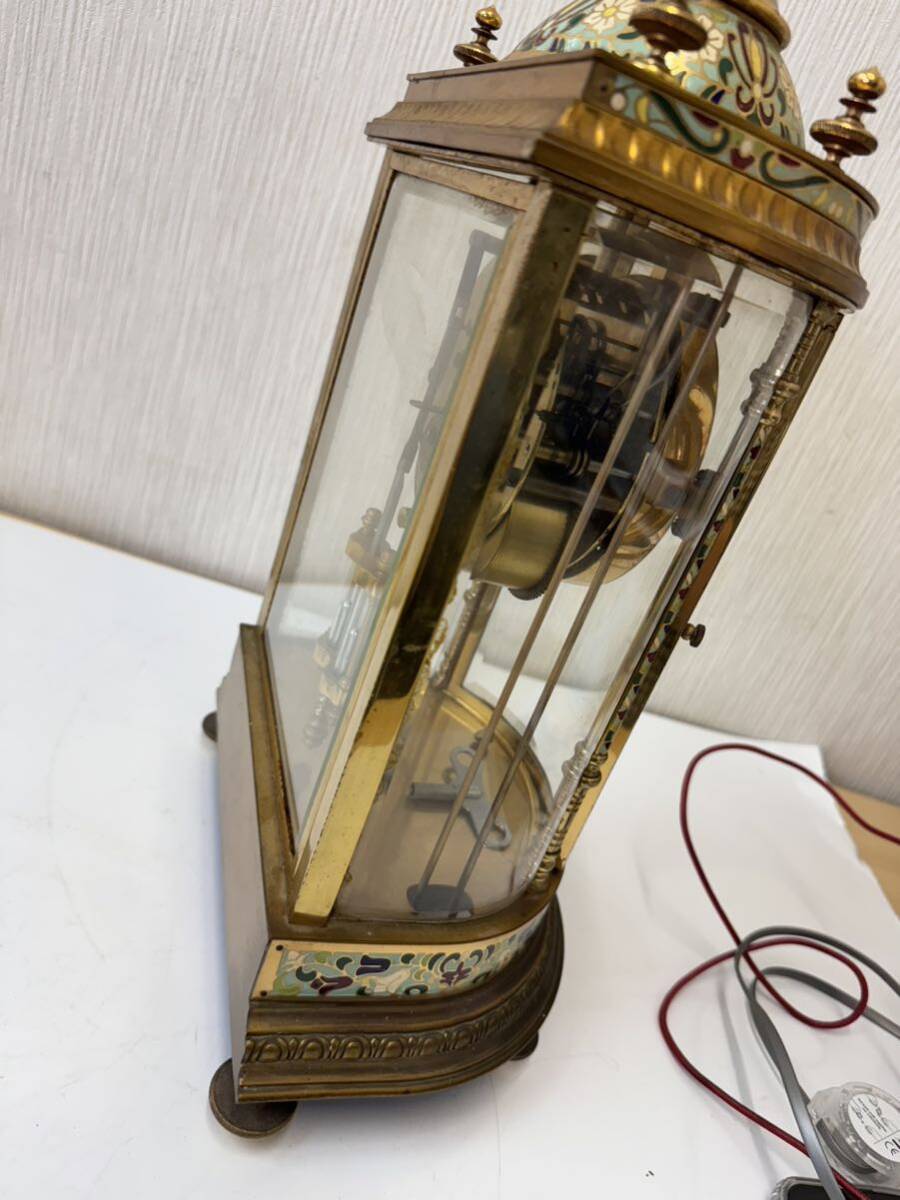 yu100* retro Aichi Aichi часы электро- машина 7 сокровищ настольные часы zen мой тип ... часы античный размер примерно высота 41 ширина 24 глубина 16cm латунь 