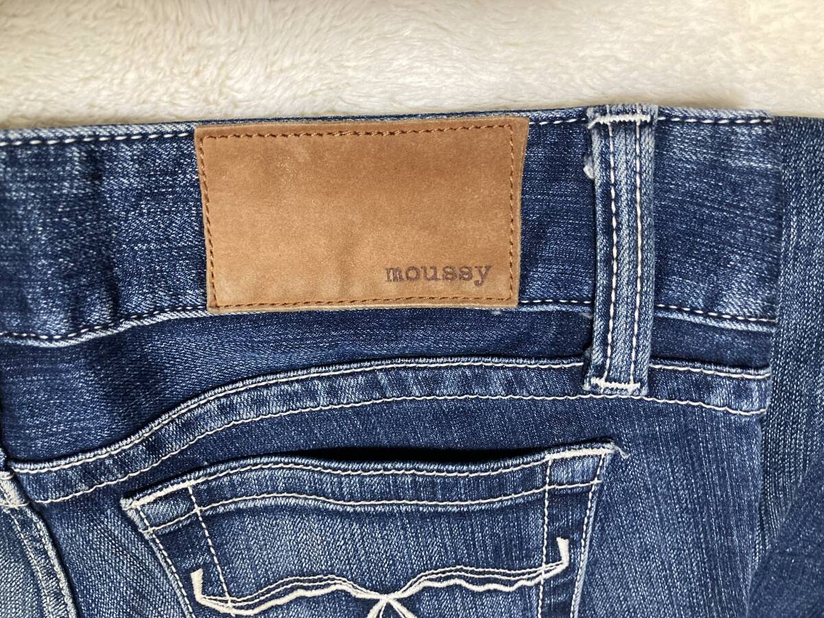 MOUSSY powder stretch slim straight 27 DBLU 送料込の画像7