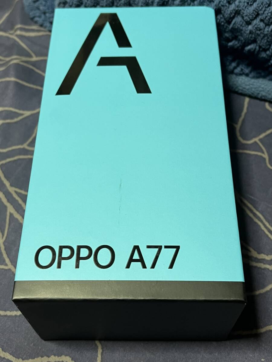 OPPO A77 128GB ブルー 美品 SIMロックフリー_画像1