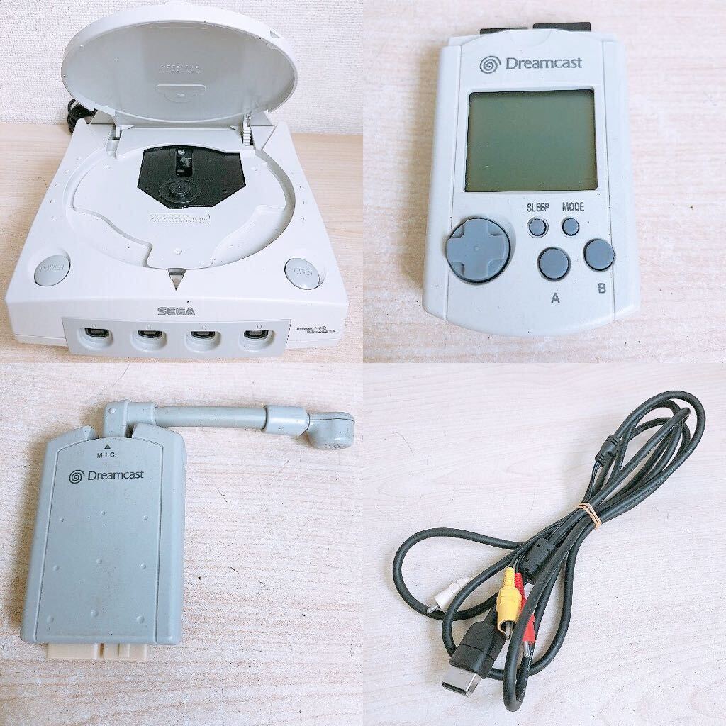 SEGA ドリームキャスト 本体 ソフト5枚まとめ 動確済 ケーブル コントローラー セガ DC Dreamcast ドリキャス ゲーム機 HKT-3000の画像8