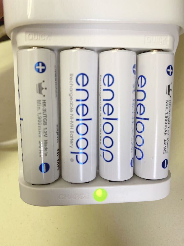  SANYO 充電式ニッケル水素電池 eneloop エネループ 充電器セット N-TGNO112BST サンヨー くり返し使える電池 電池スペーサー単一 単二_画像4