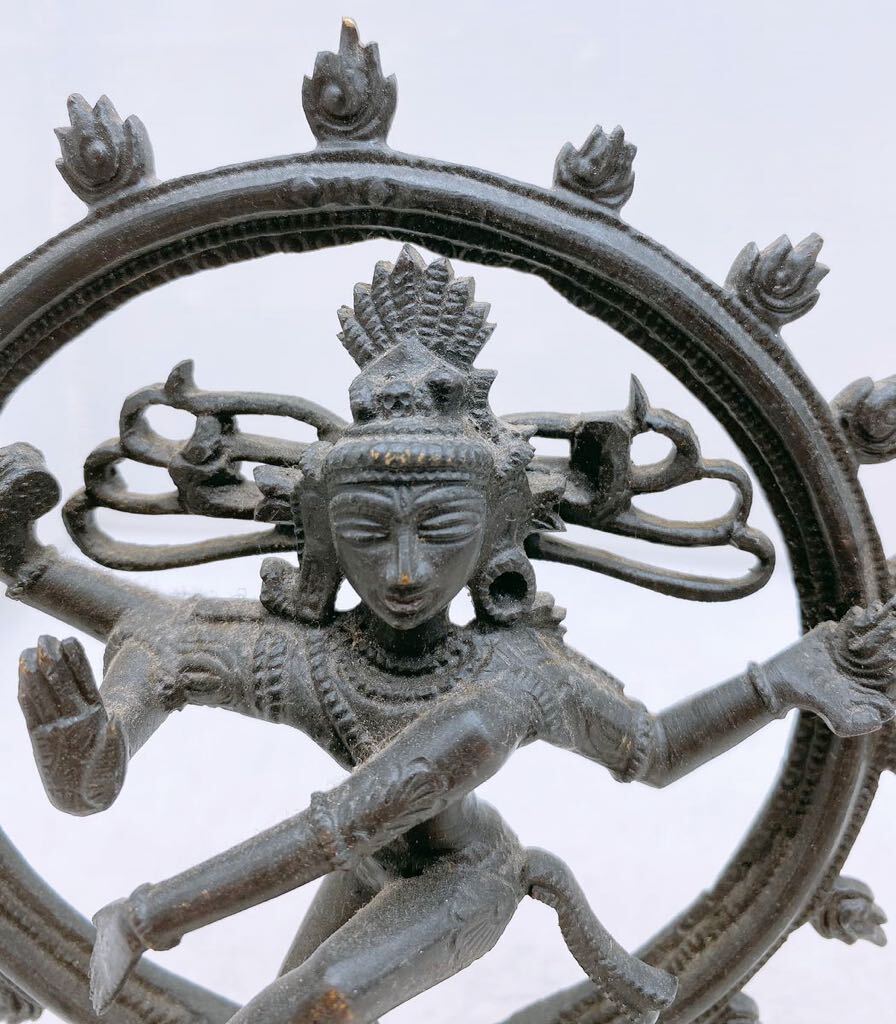 神像 シヴァ神 重さ約0.5kg 高さ約16cm SHIVA シヴァ像 神様像 ナタラジ ダンシング シヴァ ヒンドゥー教 ナタラージャ 置物 オブジェ 仏像の画像6