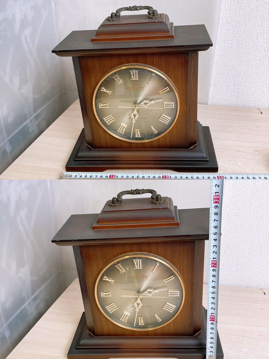 置き時計 愛知時計　アンティーク　レトロ 電子時計　取扱説明書　インテリアロック　アイクロンS 中古品　昭和50年購入_画像3