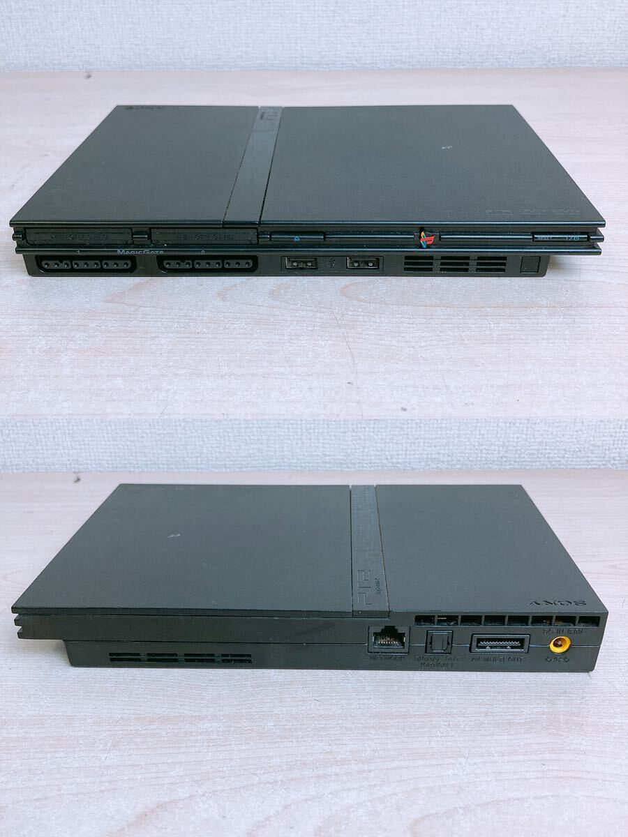 SONY PS2 本体 ブラック PlayStation2 コントローラー付 プレーステーション2 プレステ2 通電◎ ソニーゲーム機器 付属品 コードSCPH-77000の画像4