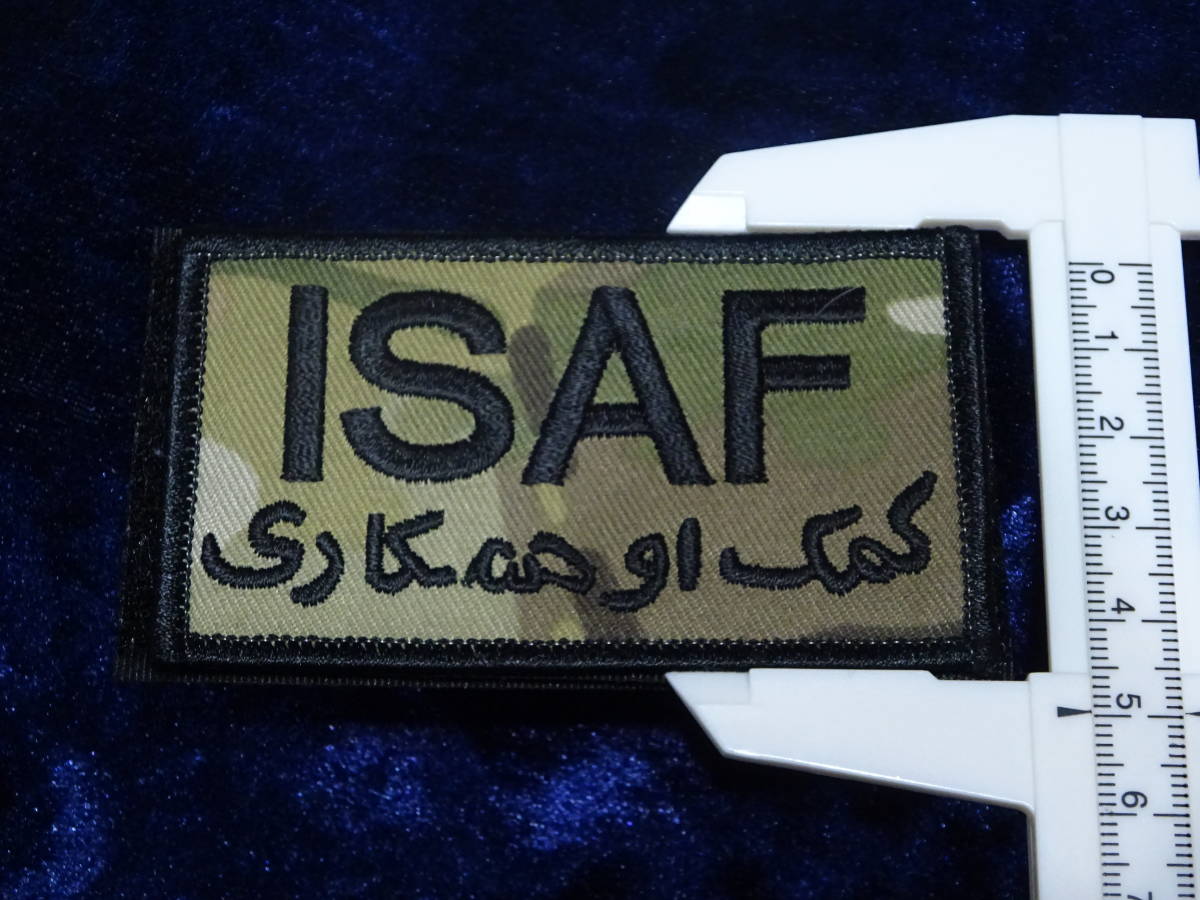 米軍納入工場製 カモフラージュ ISAF パッチ ワッペン ベルクロつきの画像2