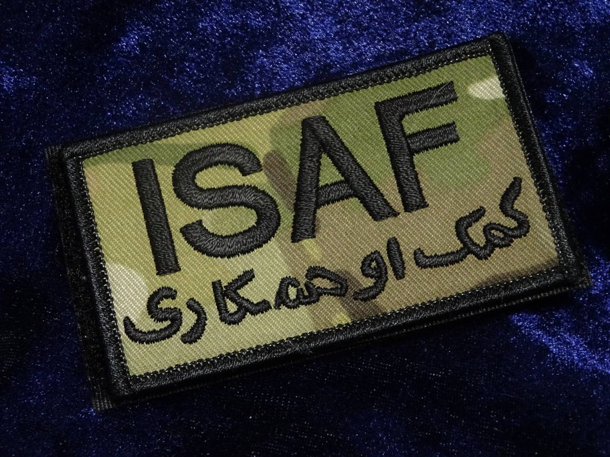 米軍納入工場製 カモフラージュ ISAF パッチ ワッペン ベルクロつきの画像1