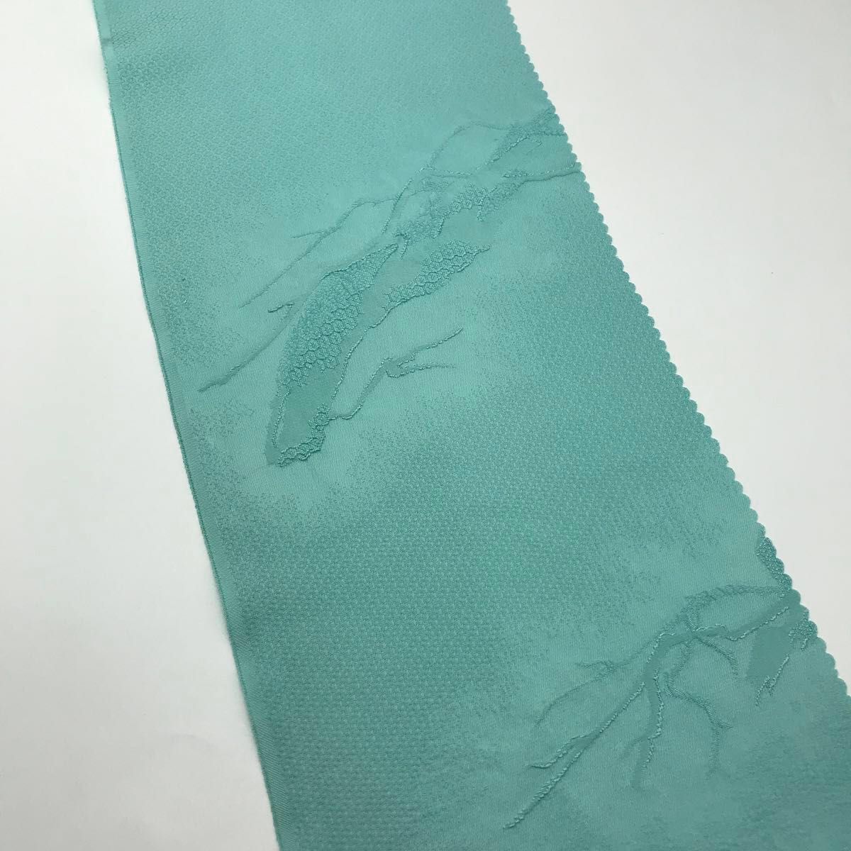 1981半襟 正絹＆新品帯締め（真田紐）  シルク100％ 和装小物  