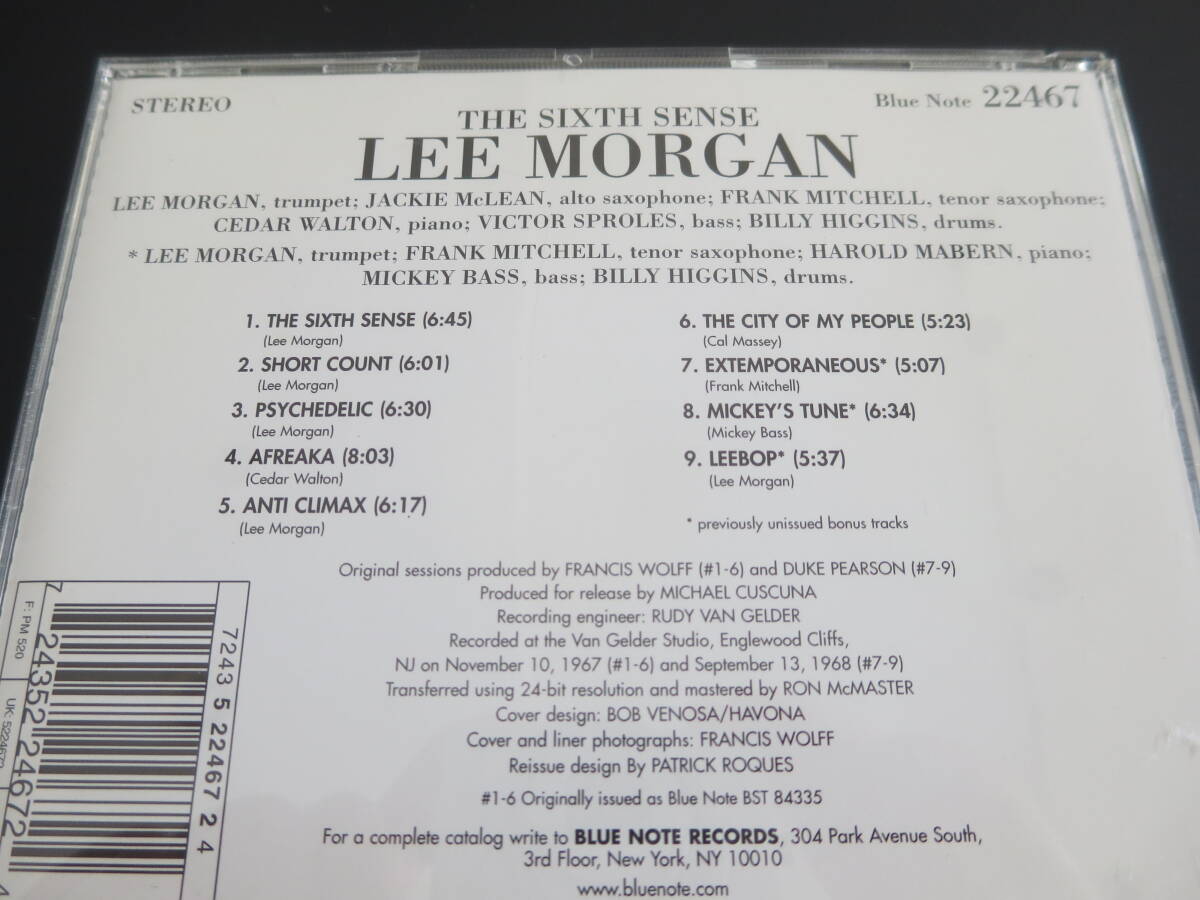 名盤 良品 LEE MORGAN「THE SIXTH SENSE」 輸入盤（ボーナストラック3曲入り）_画像3