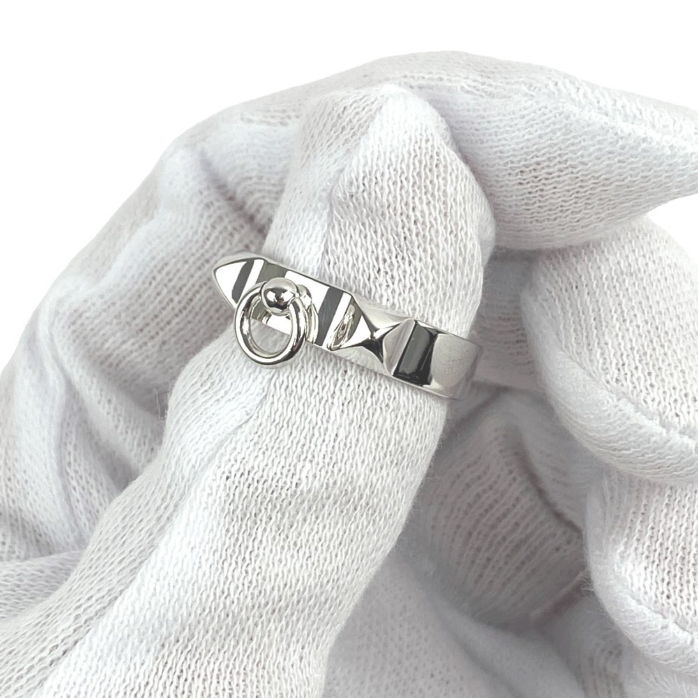 V снижение цены V # новый такой же # полировальный settled # Hermes koli Ed Cyan кольцо кольцо серебряный SV #57 коробка [96259]